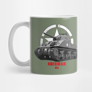 M4 Sherman Military tank WW2 Mug